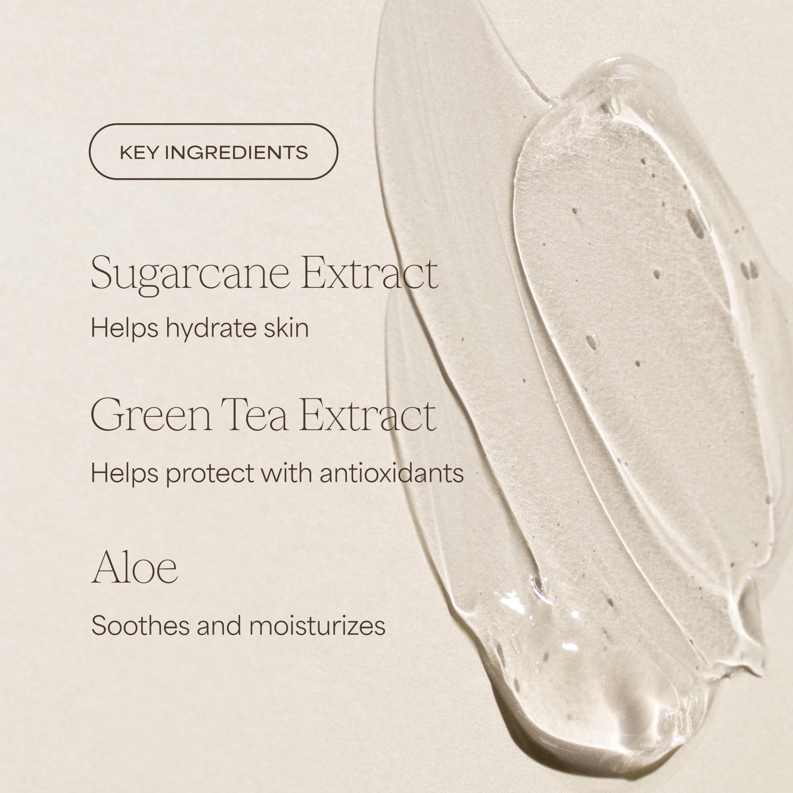 Applying RAW SUGAR Soother on skin for hydration and gentle calm