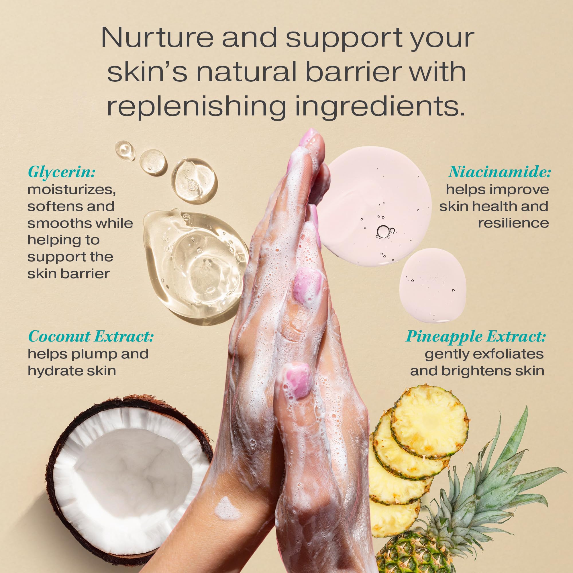 RAW SUGAR maqui berry bottle emphasizes antioxidant-inspired scent and hydration