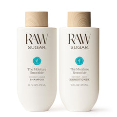 RAW SUGAR Moisture Smoothie shampoo bottle highlighting deep hydration for dry hair