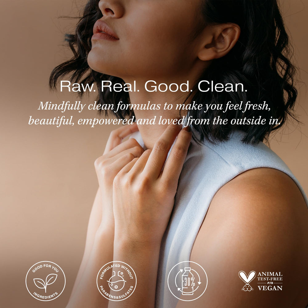 RAW SUGAR Raw Coconut Mango hand wash bottle provides sweet scent and smooth skin feel