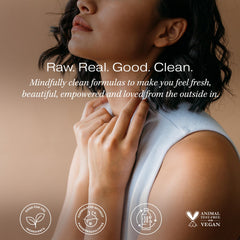 RAW SUGAR Raw Coconut Mango hand wash bottle provides sweet scent and smooth skin feel