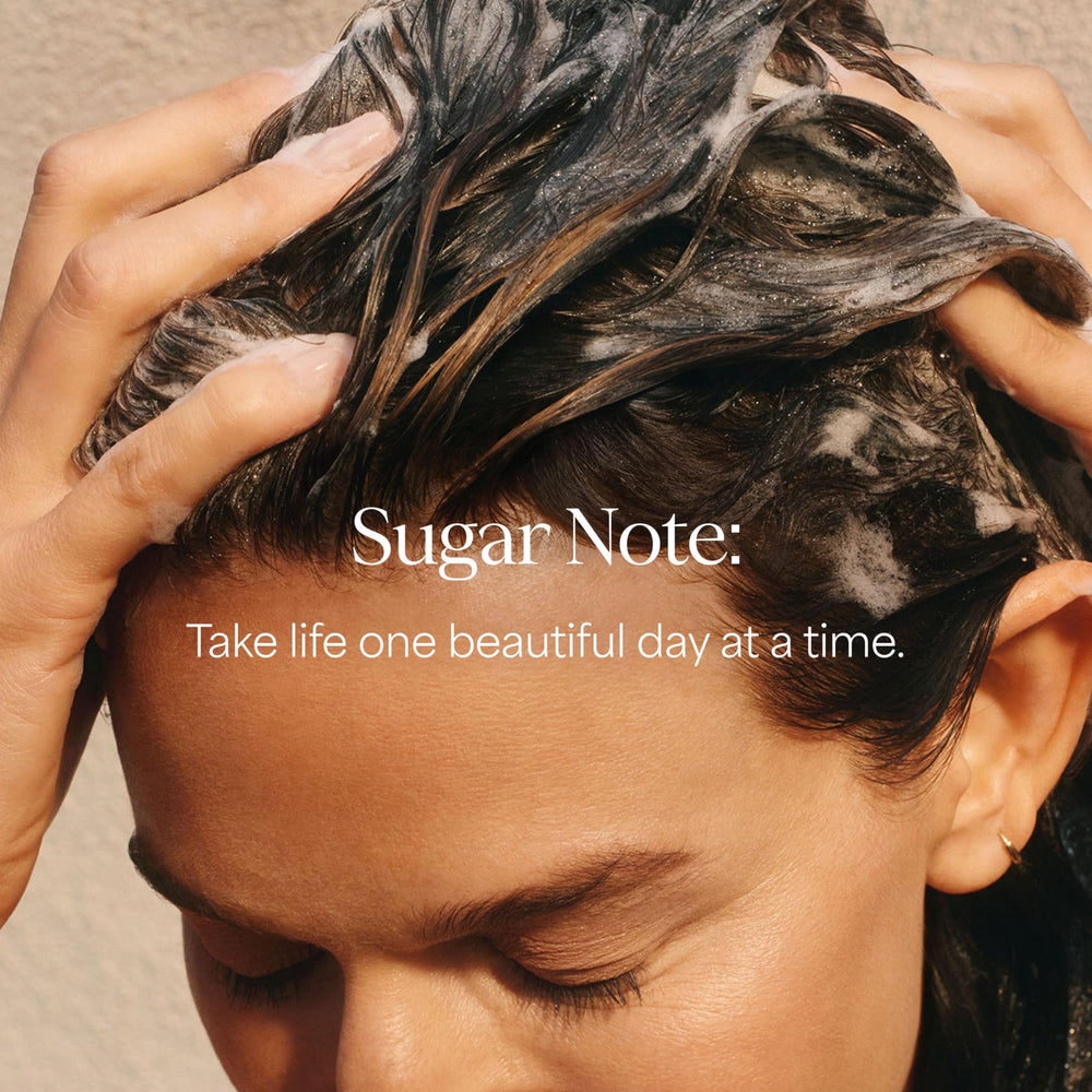 Raw Sugar scalp-health-sensation close-up evokes calming relief during routine.