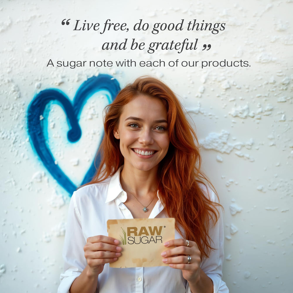 Raw Sugar sweet almond milk ingredient close-up for conditioning and softness