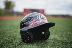 Rawlings COOLFLO T-Ball helmet back view highlighting ponytail channel