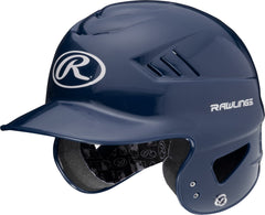 Rawlings COOLFLO youth helmet front view with navy finish and cooling vents for hot practices