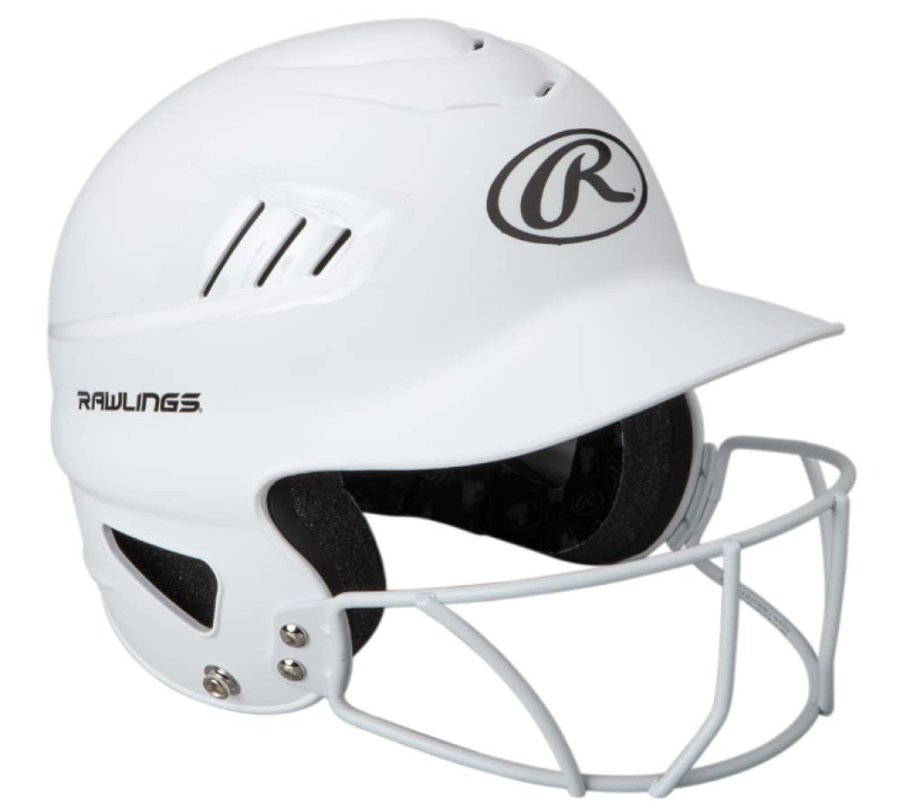 Rawlings COOLFLO Highlighter face guard included for extra coverage