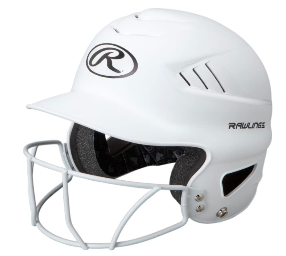 Rawlings COOLFLO Highlighter helmet front view for safe at-bat protection
