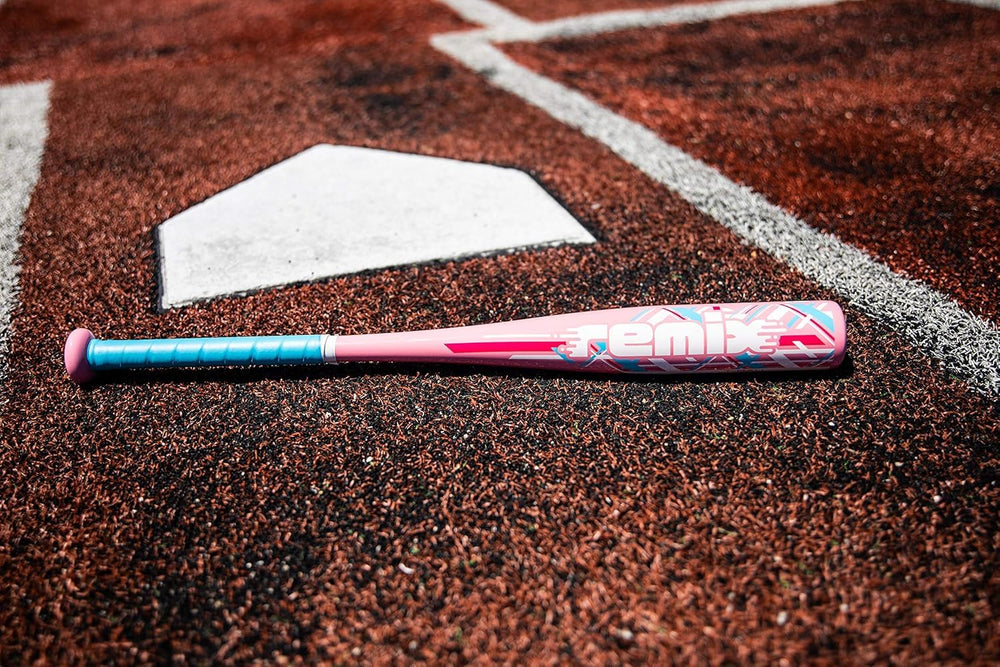 Rawlings Remix T-Ball Bat 26-inch pink graphic design stands out on the field
