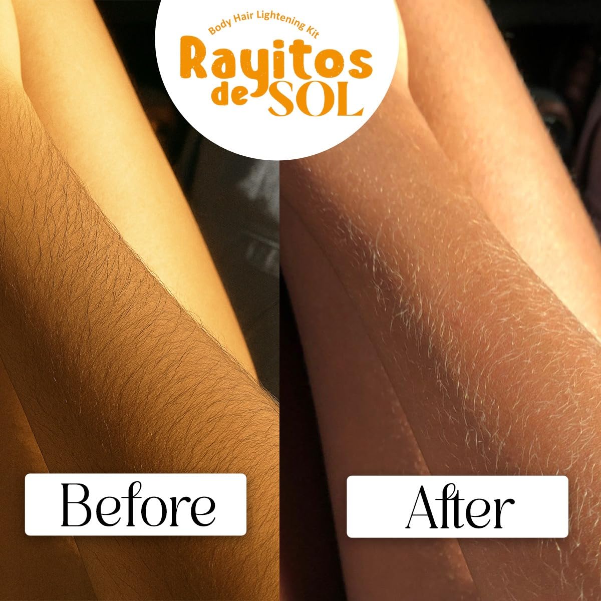 Rayitos de Sol coconut oil-infused formula supports skin protection during bleaching.