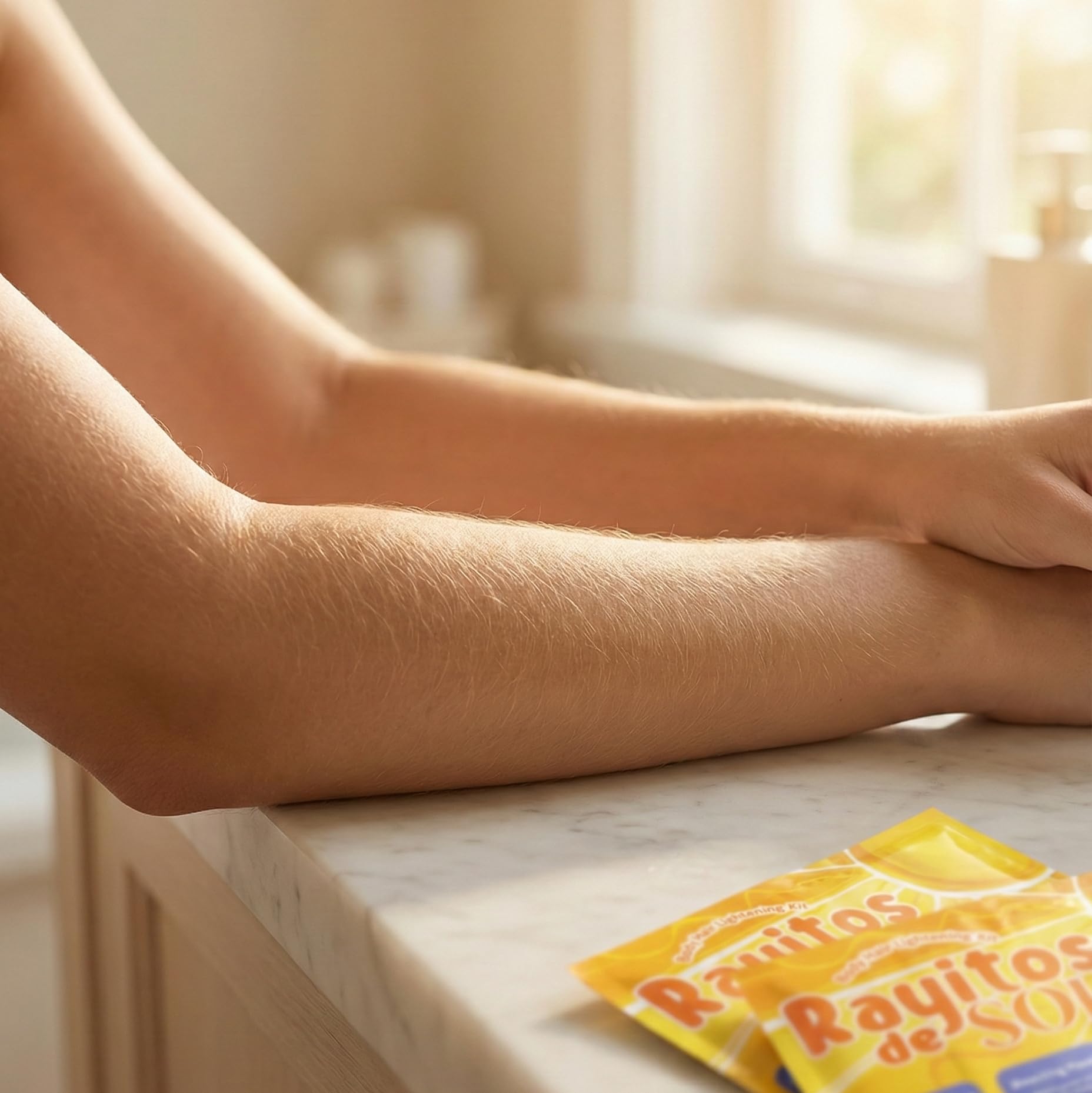 Rayitos de Sol three-step application guide showing a simple, fast routine.