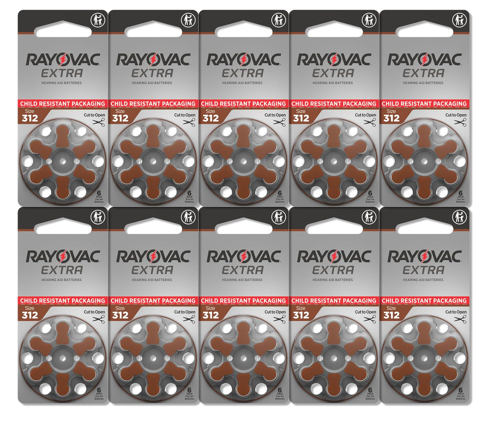 Rayovac Extra 312 batteries in-use in a hearing aid for all‑day reliability