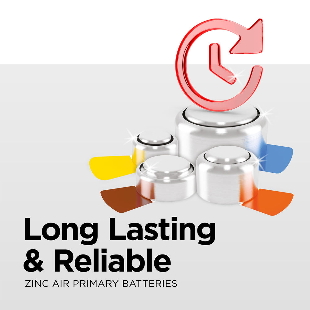 Rayovac Extra Size 10 battery closeup showing 1.45v zinc-air design.