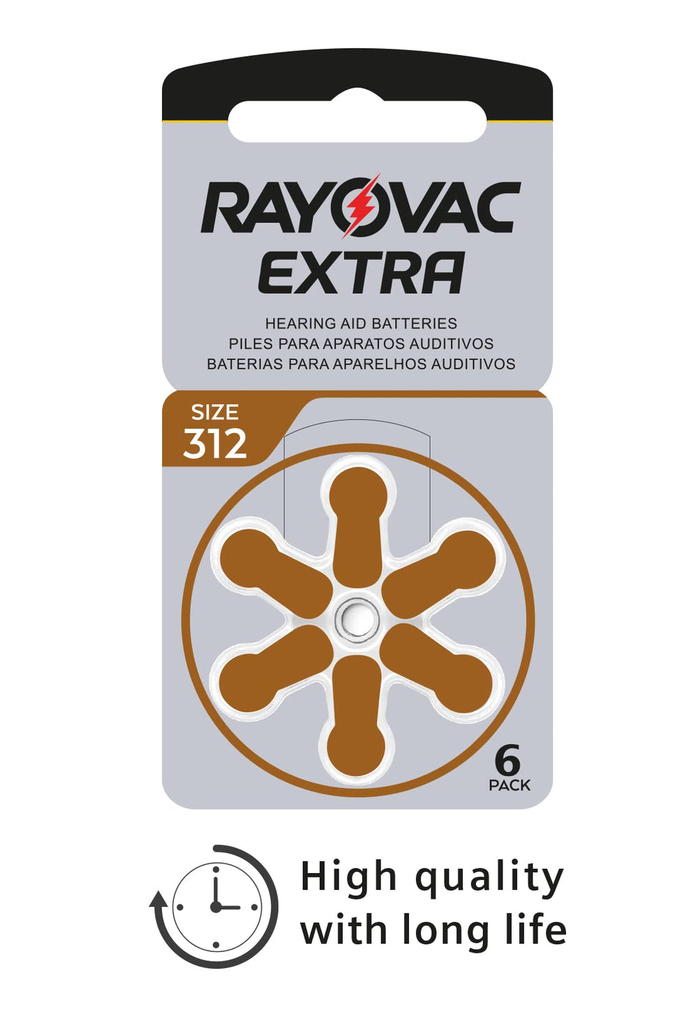 Rayovac zinc-air chemistry icon indicating air-activated power for hearing aids.