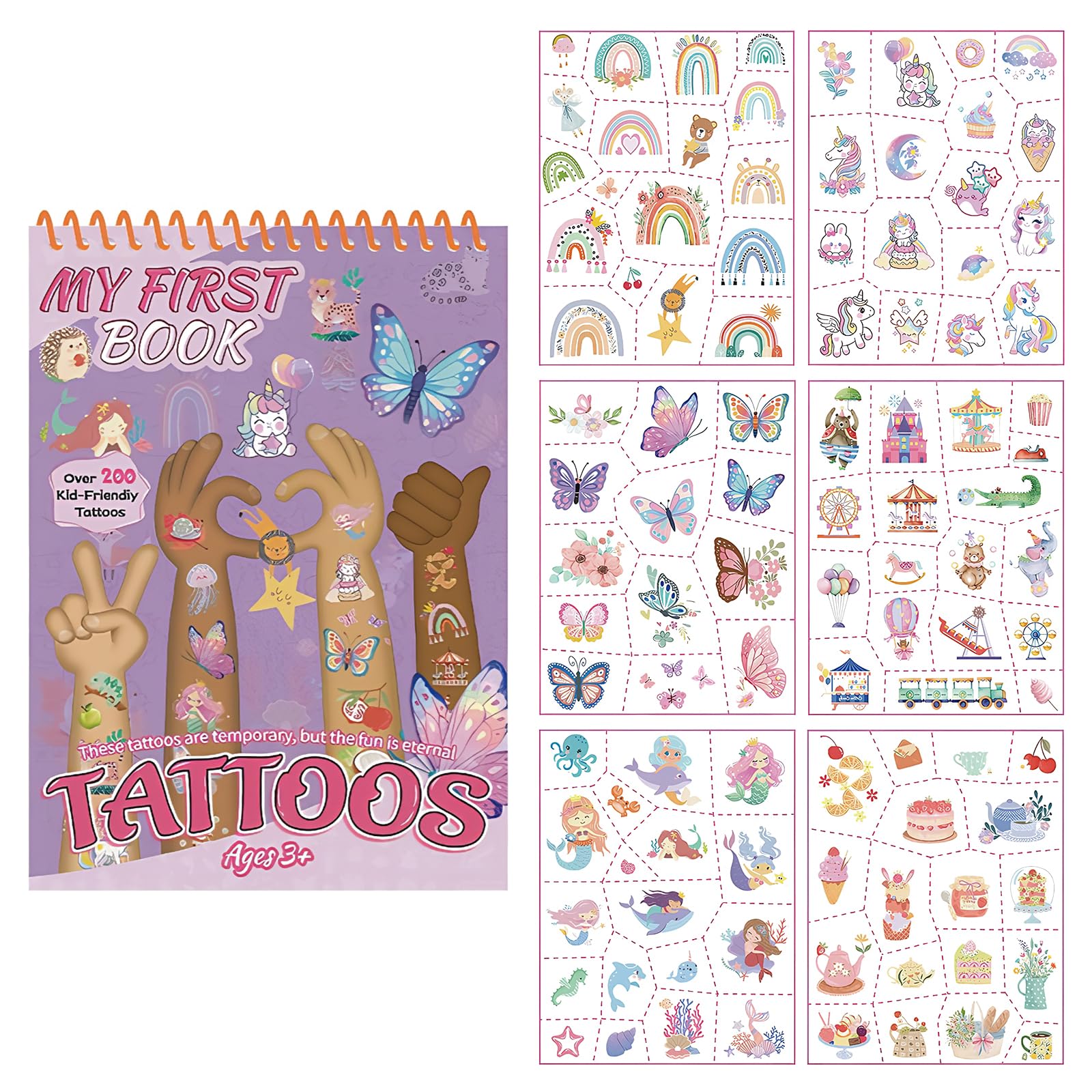 Rayzoq butterflies tattoo showcase vibrant designs for party favors and playtime