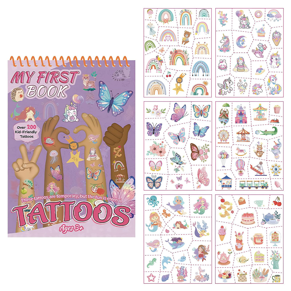 Rayzoq butterflies tattoo showcase vibrant designs for party favors and playtime