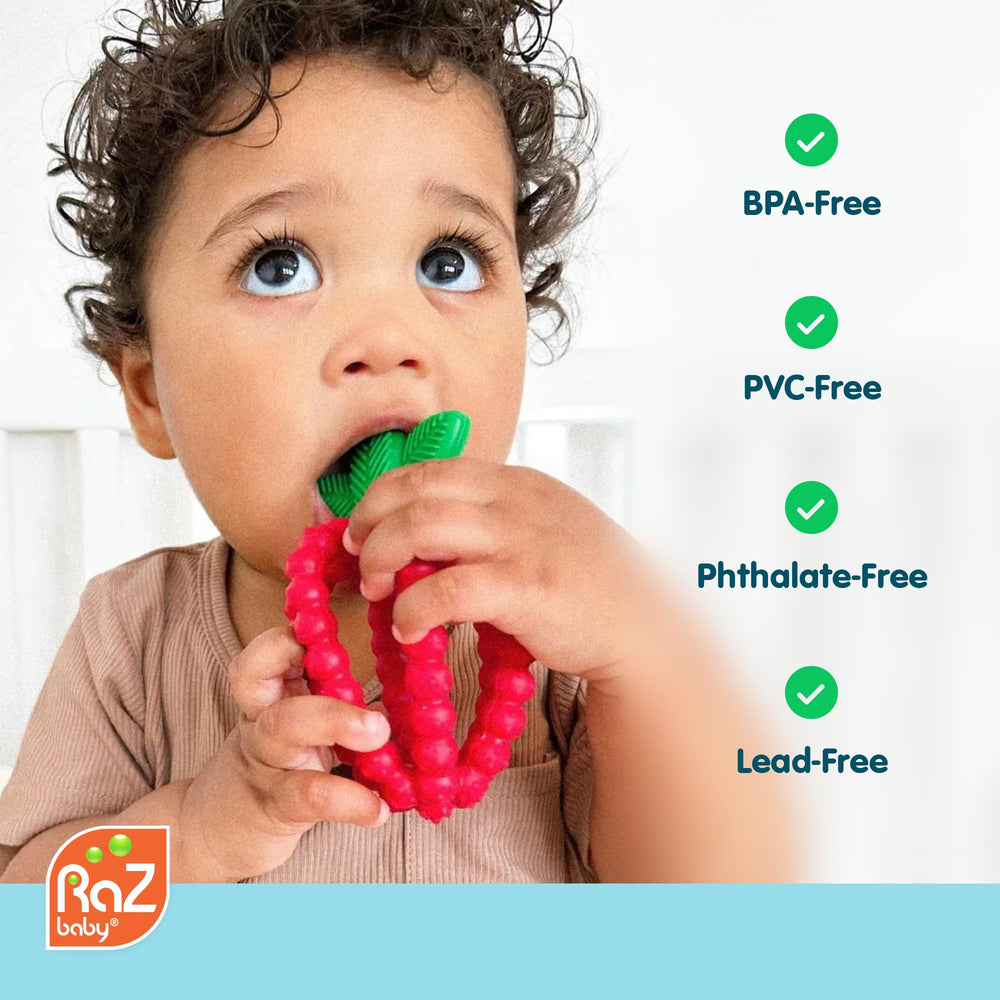 RaZbaby Bites cooling-ready teether can be frozen for extra relief