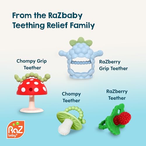 RaZbaby Bites berrybumps teether adds real-fruit visuals for exploration