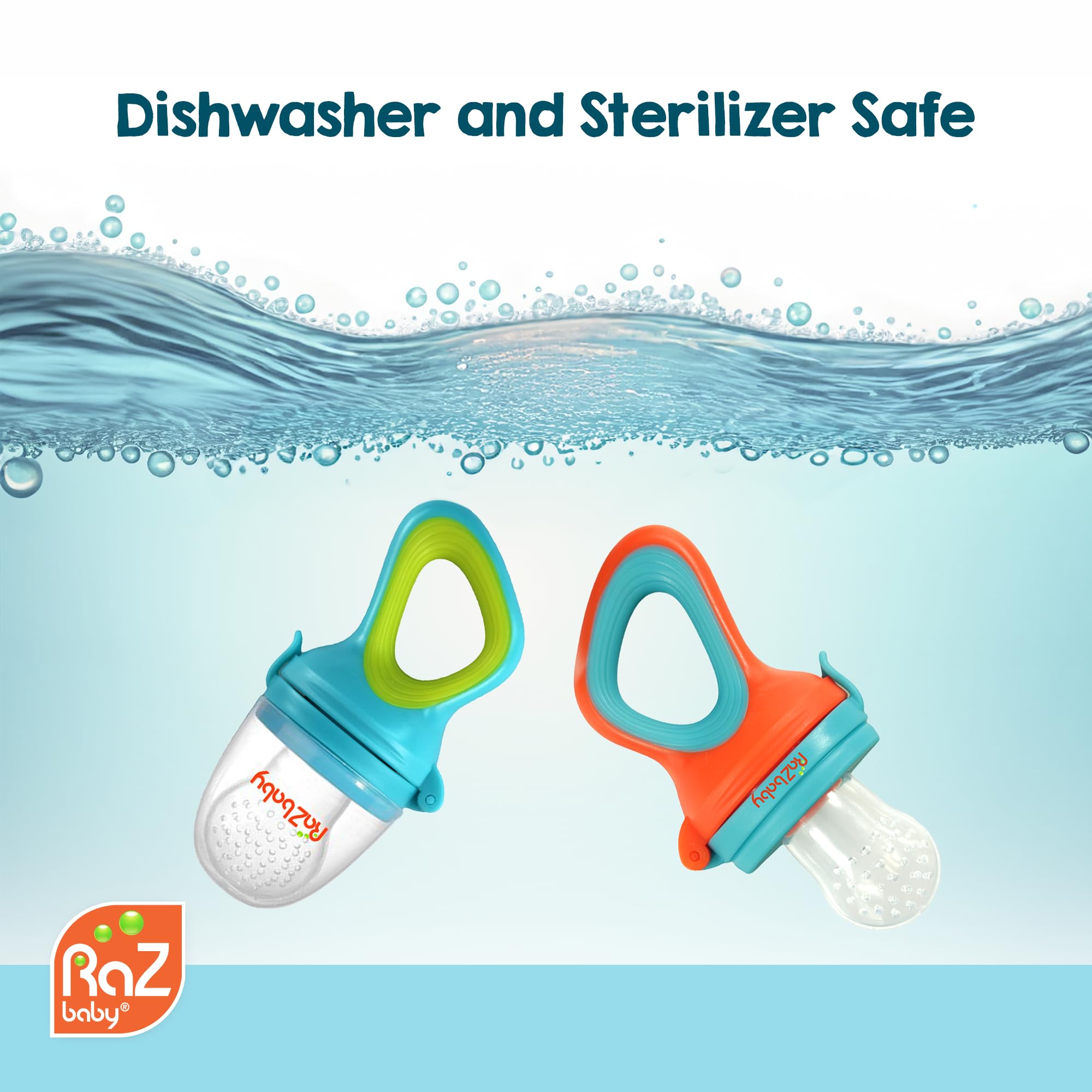 RaZbaby BPA-free silicone pouch designed for safe fresh foods.
