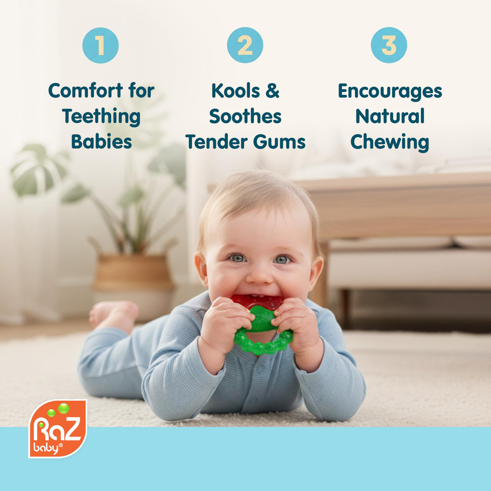 RAZBABY Fruit Koolers easy grip handle supports confident holding for tiny hands