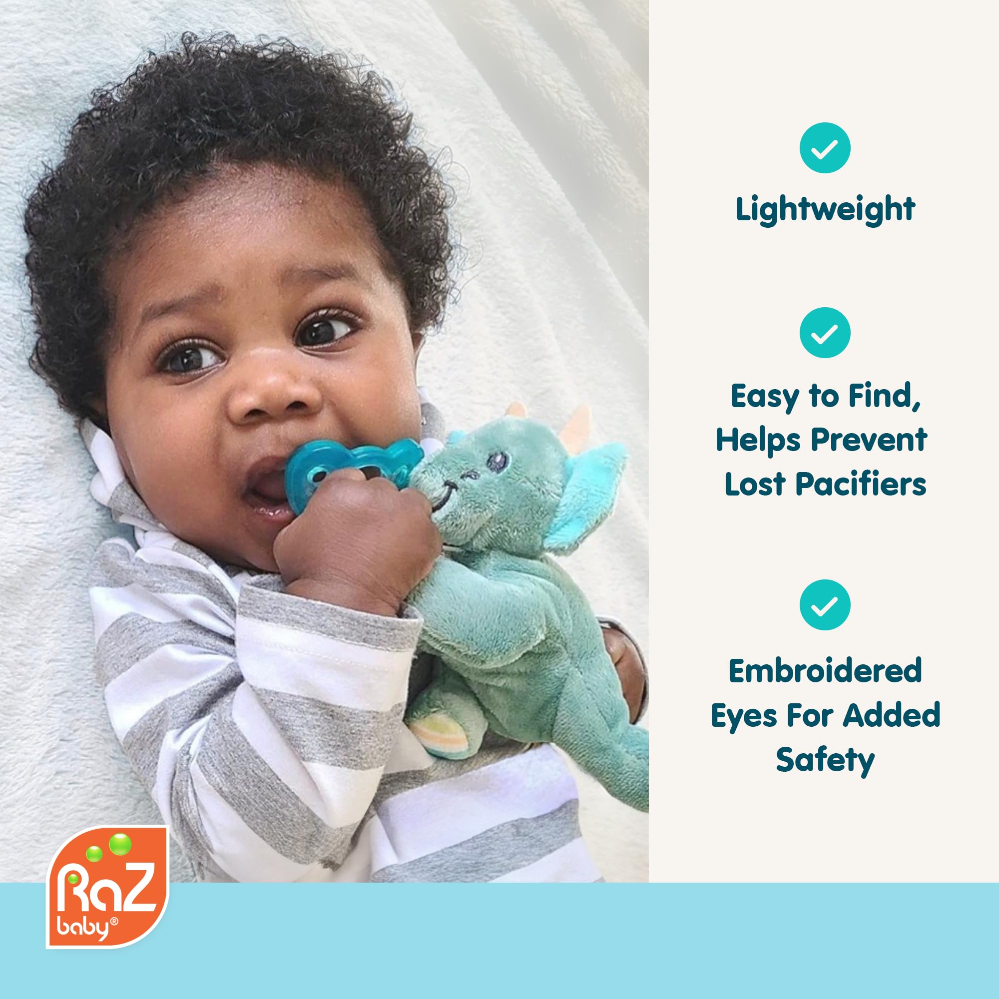 RaZbaby JollyPop set is lightweight and travels easily in a diaper bag.