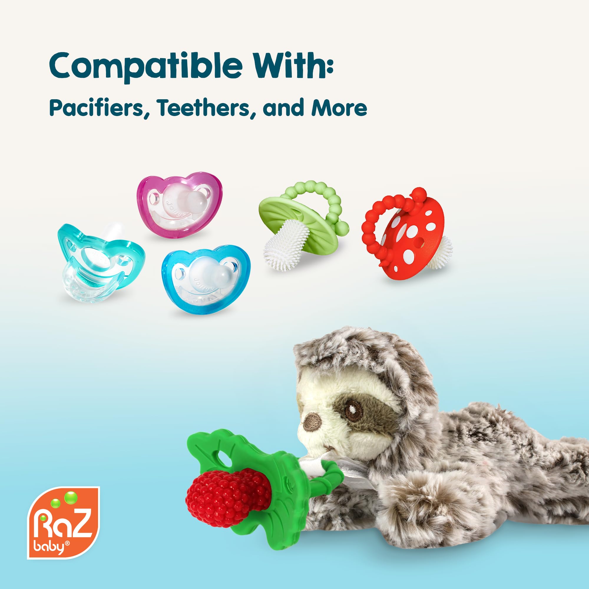 Gift-worthy RaZbaby Sloth RaZbuddy for baby showers and newborns.