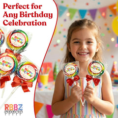 RBBZ Party Individually Wrapped Lollipops, hygienic treats for classrooms and events.