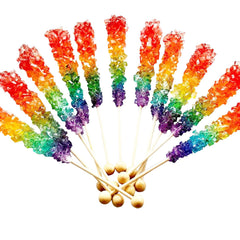 RBBZ Party Rainbow Rock Candy Stick 1 adds color to candy buffets and photos.