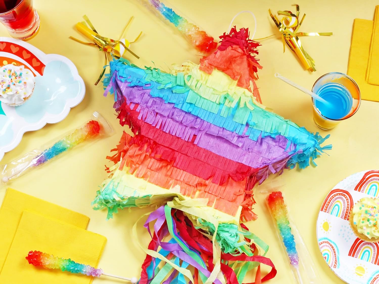 RBBZ Party Rainbow Rock Candy Stick 3 stands out at candy buffets with bold colors.