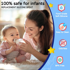 RBUGR silicone spouts for NUK Learner cups enable easy sipping.