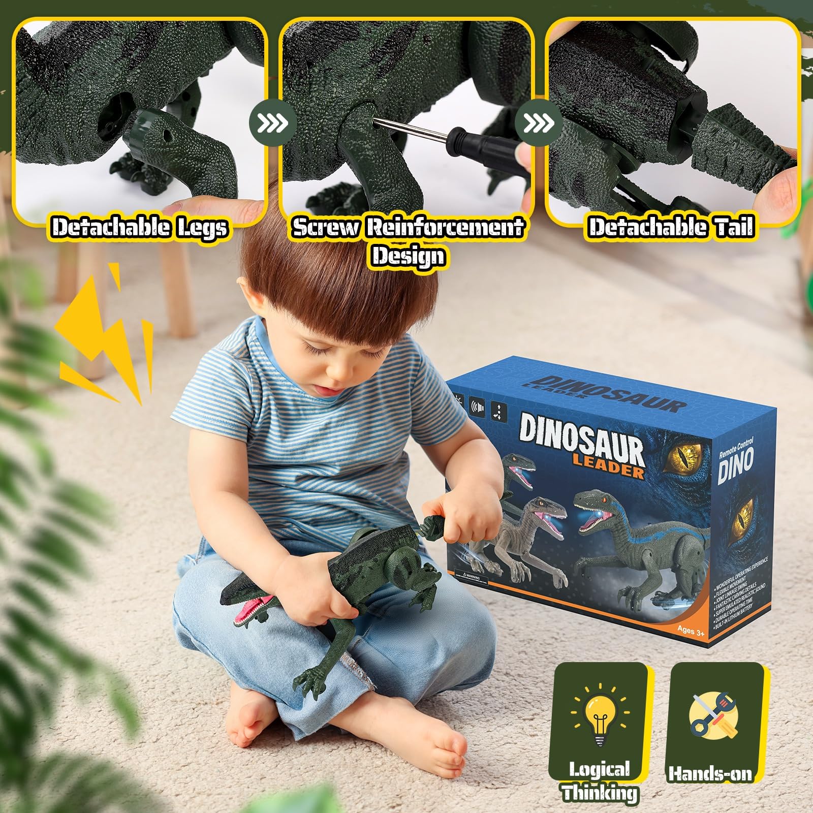 Rcfunkid dinosaur toy 2.4GHz remote enables multiplayer family fun