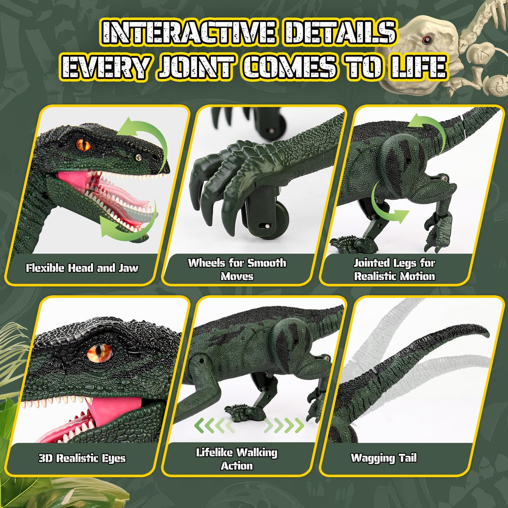 Rcfunkid dinosaur toy rechargeable battery powers long play sessions