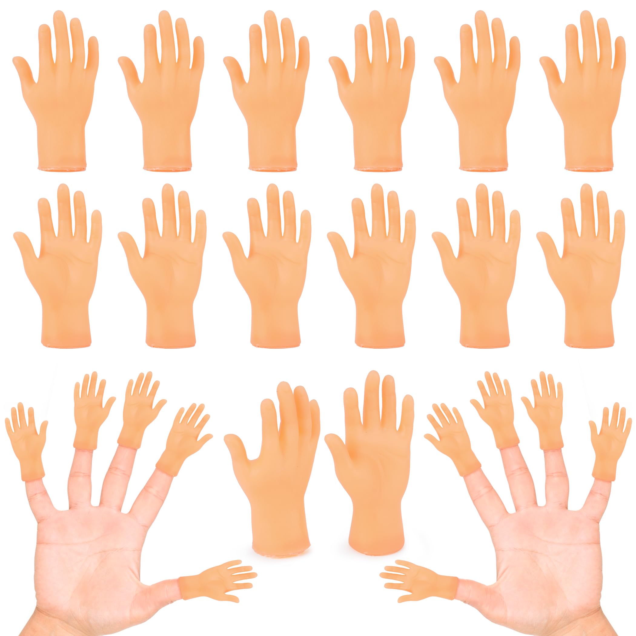 Rclxl 30-pcs tiny finger hands set for puppetry and party favors.