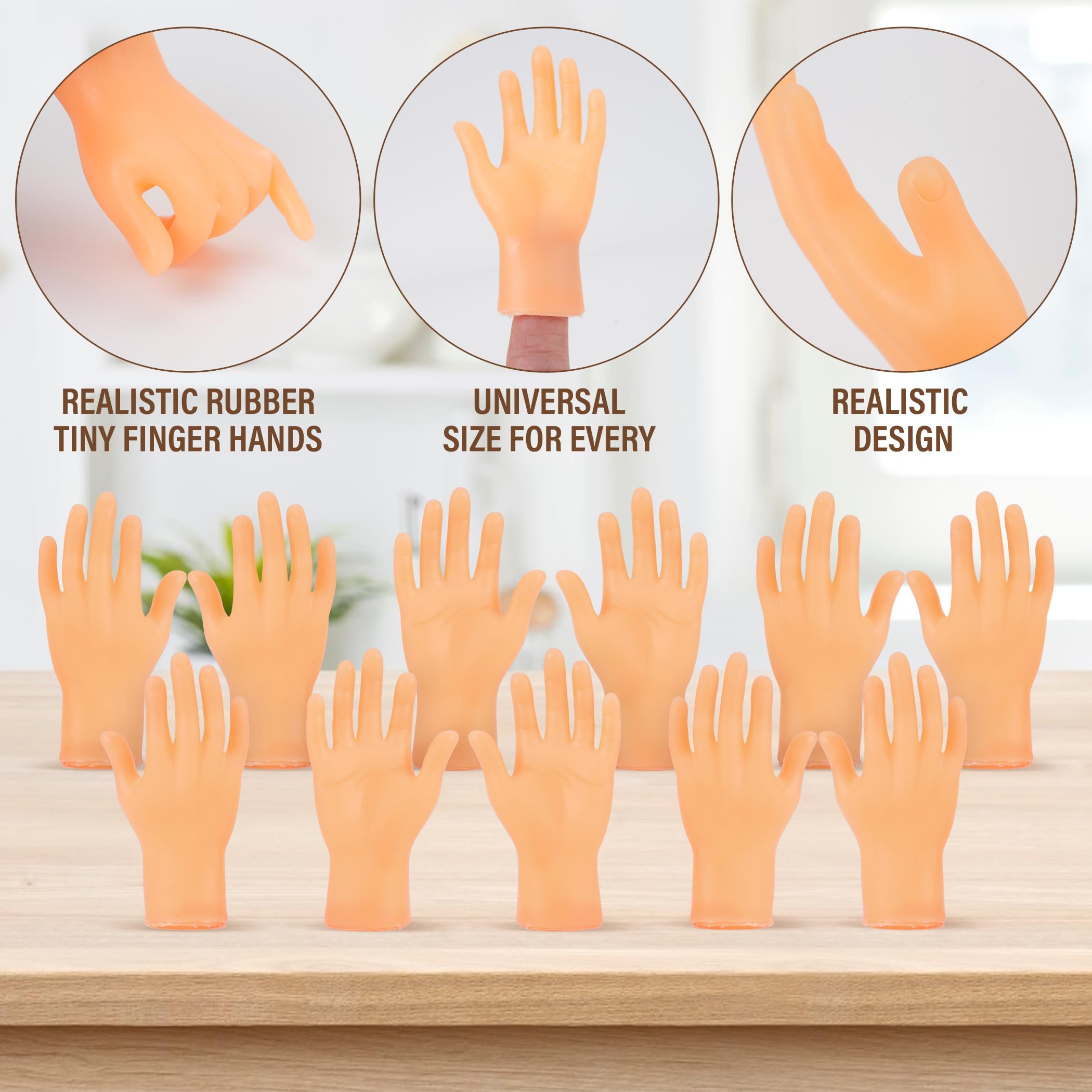 Rclxl multipurpose finger hands used as prop for celebrations and performances.