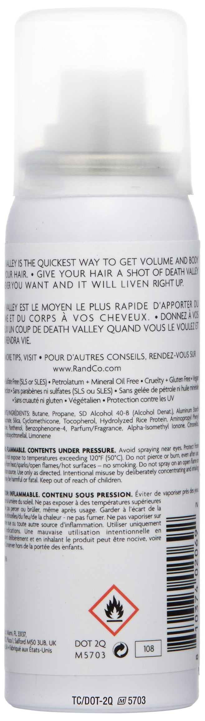 R+Co Death Valley Dry Shampoo spray mist delivers quick volume boost.