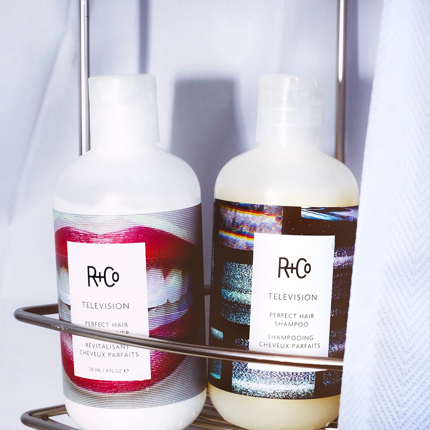 R+Co Television close-up shows rich lather and glossy finish