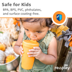 Re-Play dishwasher-safe cups simplify cleanup after meals and playtime.
