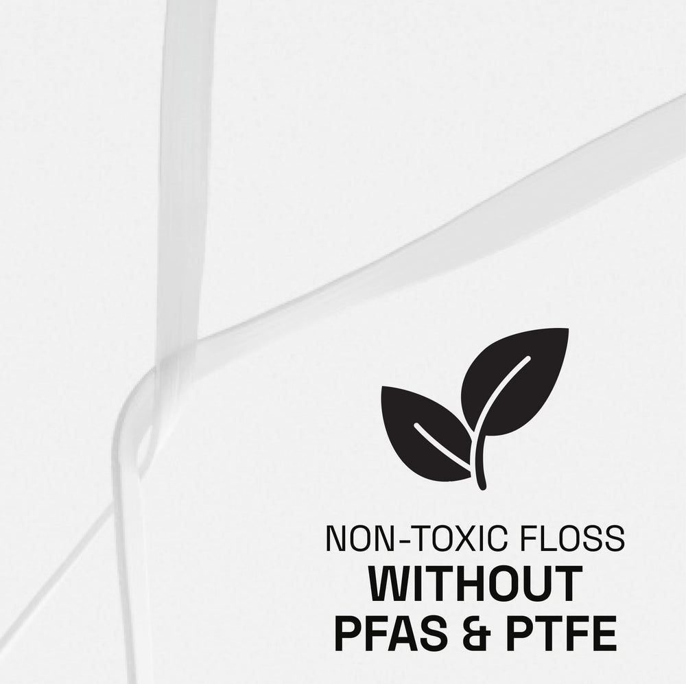 Reach micro-filament floss has a thin diameter to reach tight spaces.
