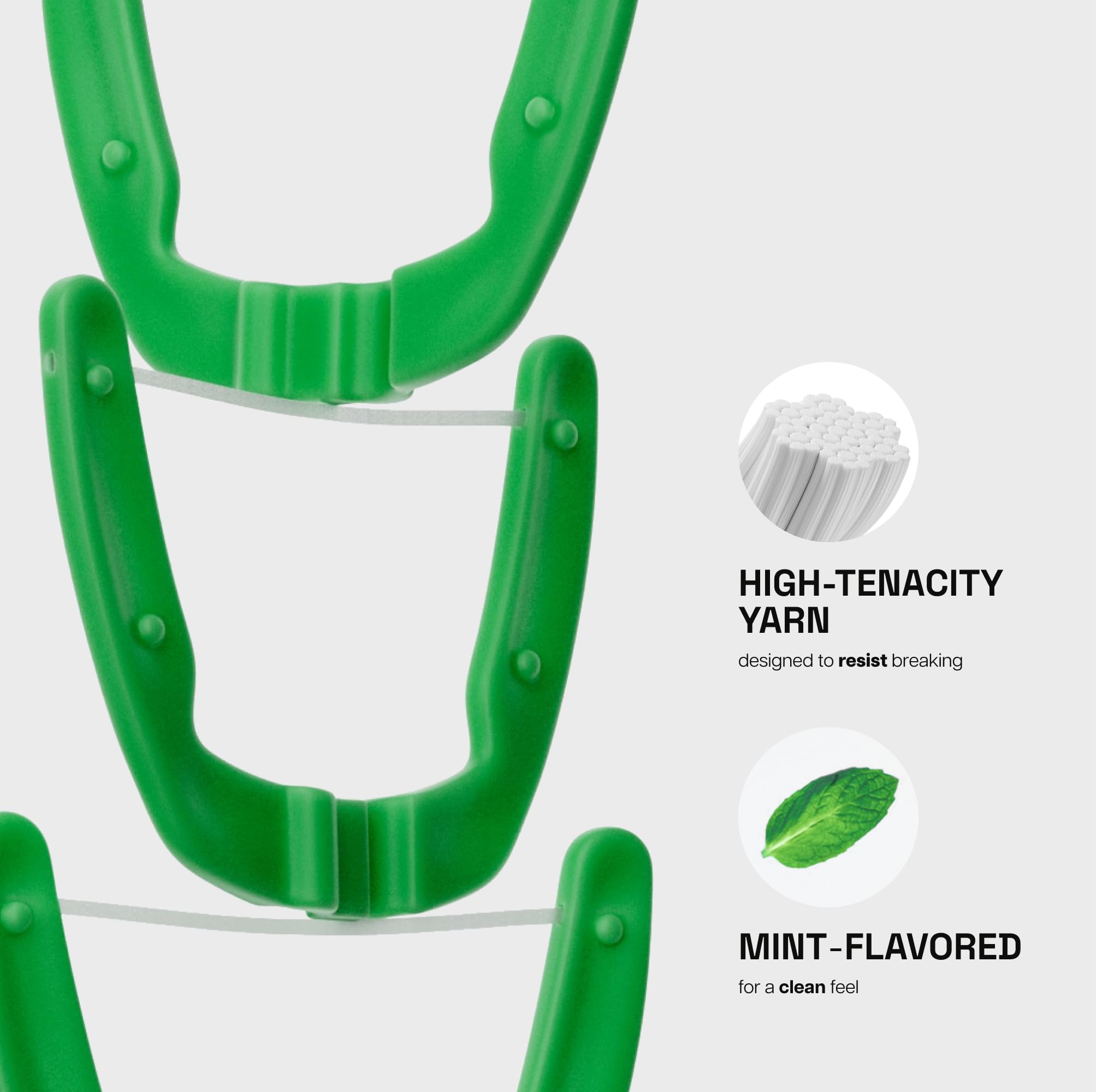Durable yarn floss detail highlighting strong fibers for reliable use