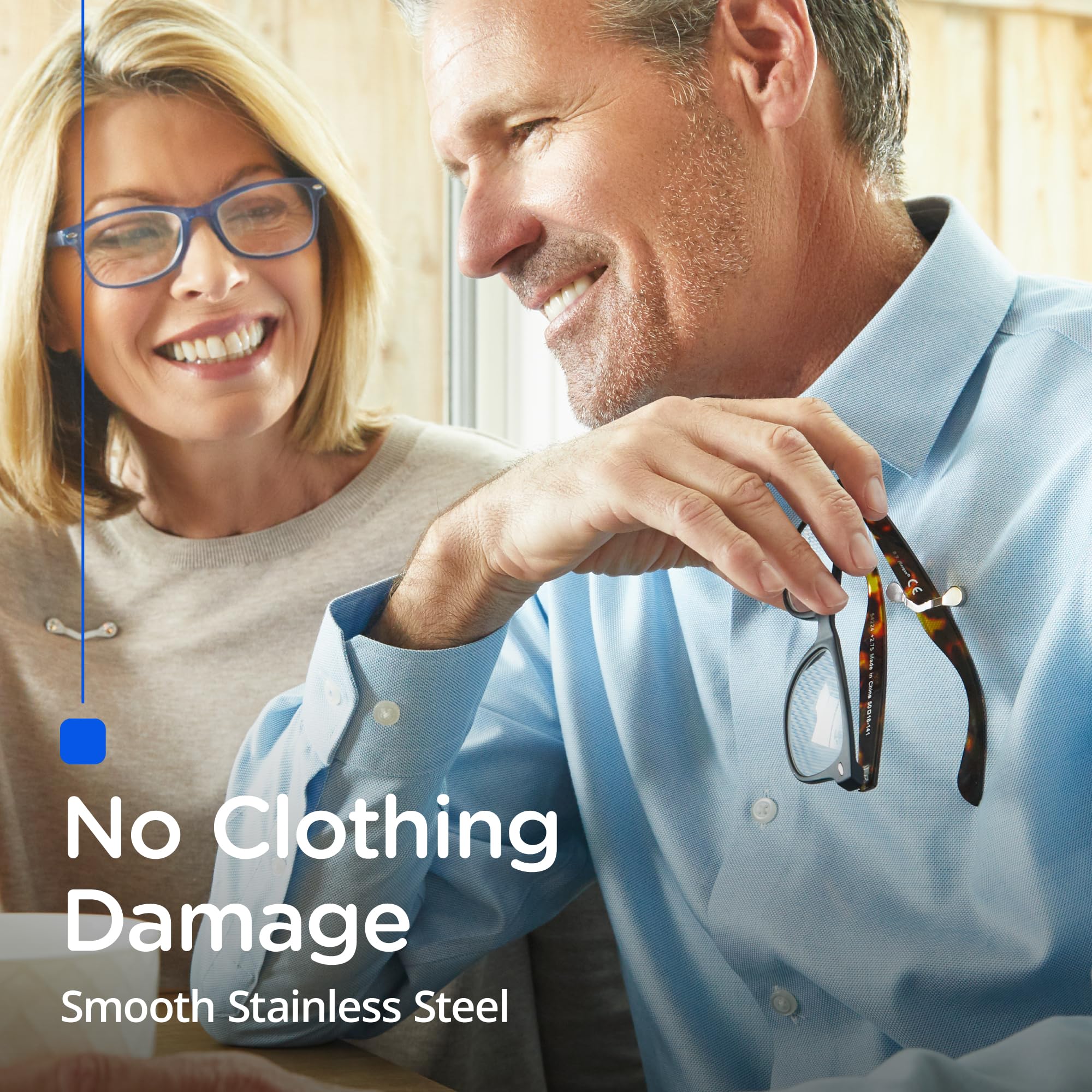Readerest securely fits thick or thin frames for versatile use