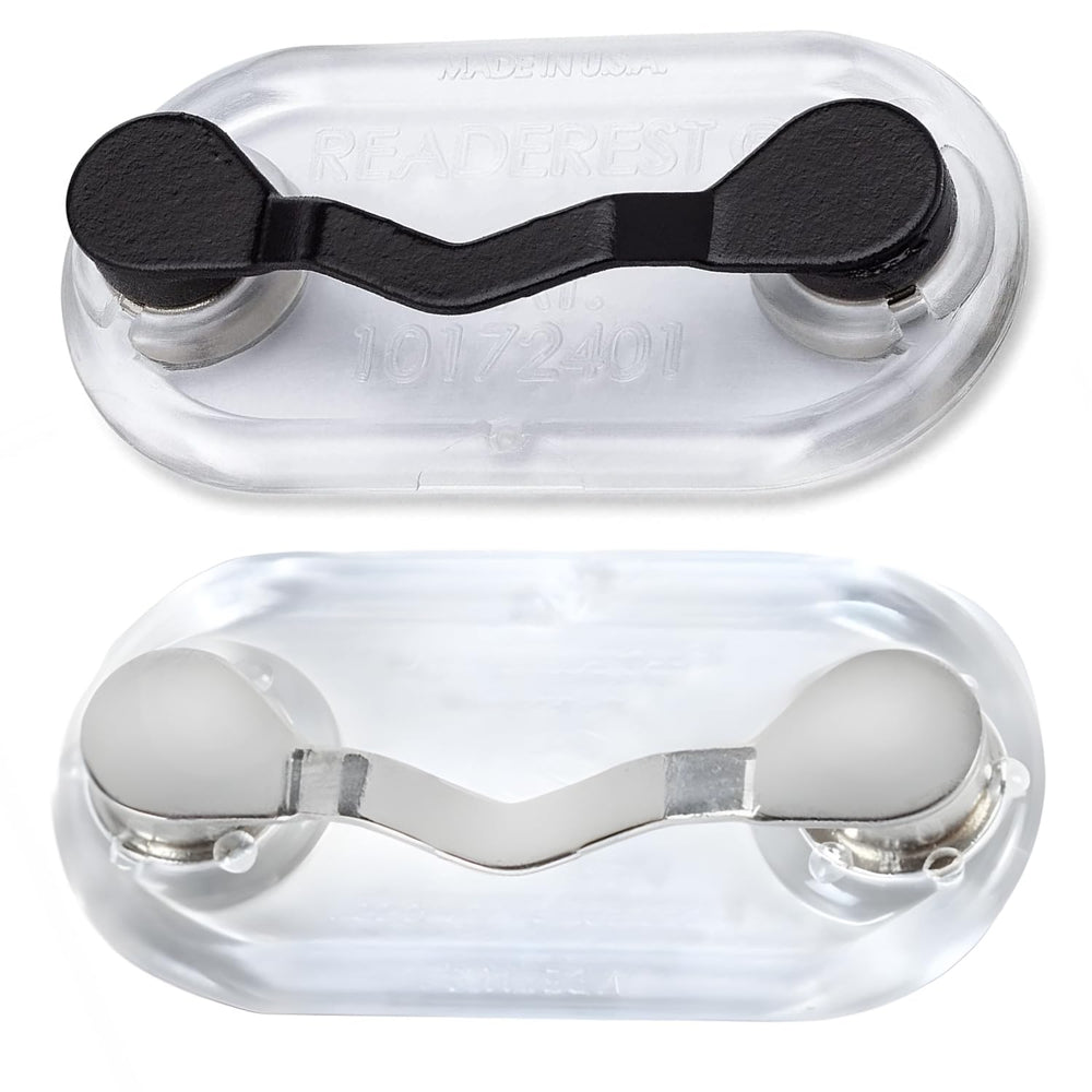 Readerest magnetic eyeglass holders pack in black and stainless keeps glasses secure on your shirt