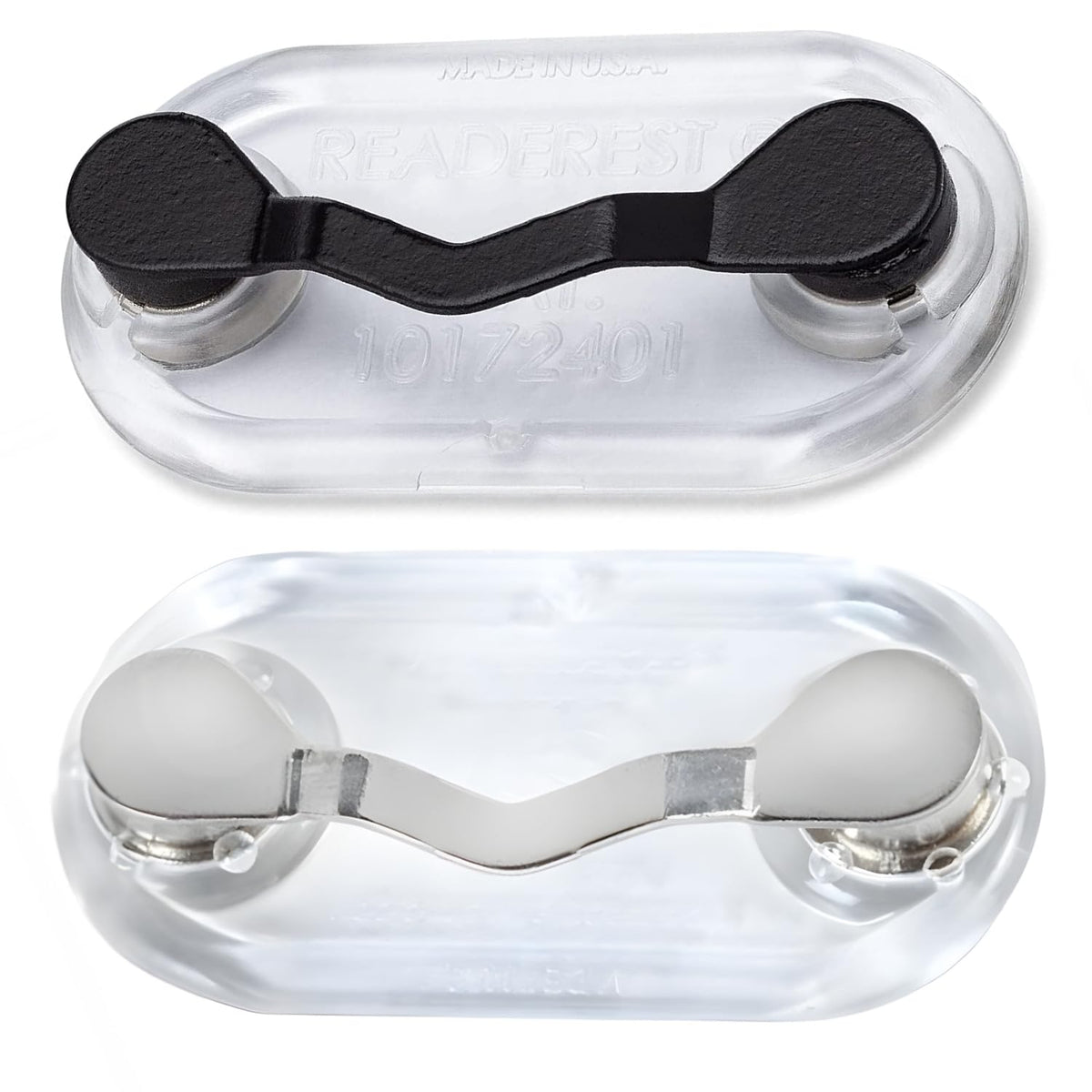 Readerest magnetic eyeglass holders pack in black and stainless keeps glasses secure on your shirt