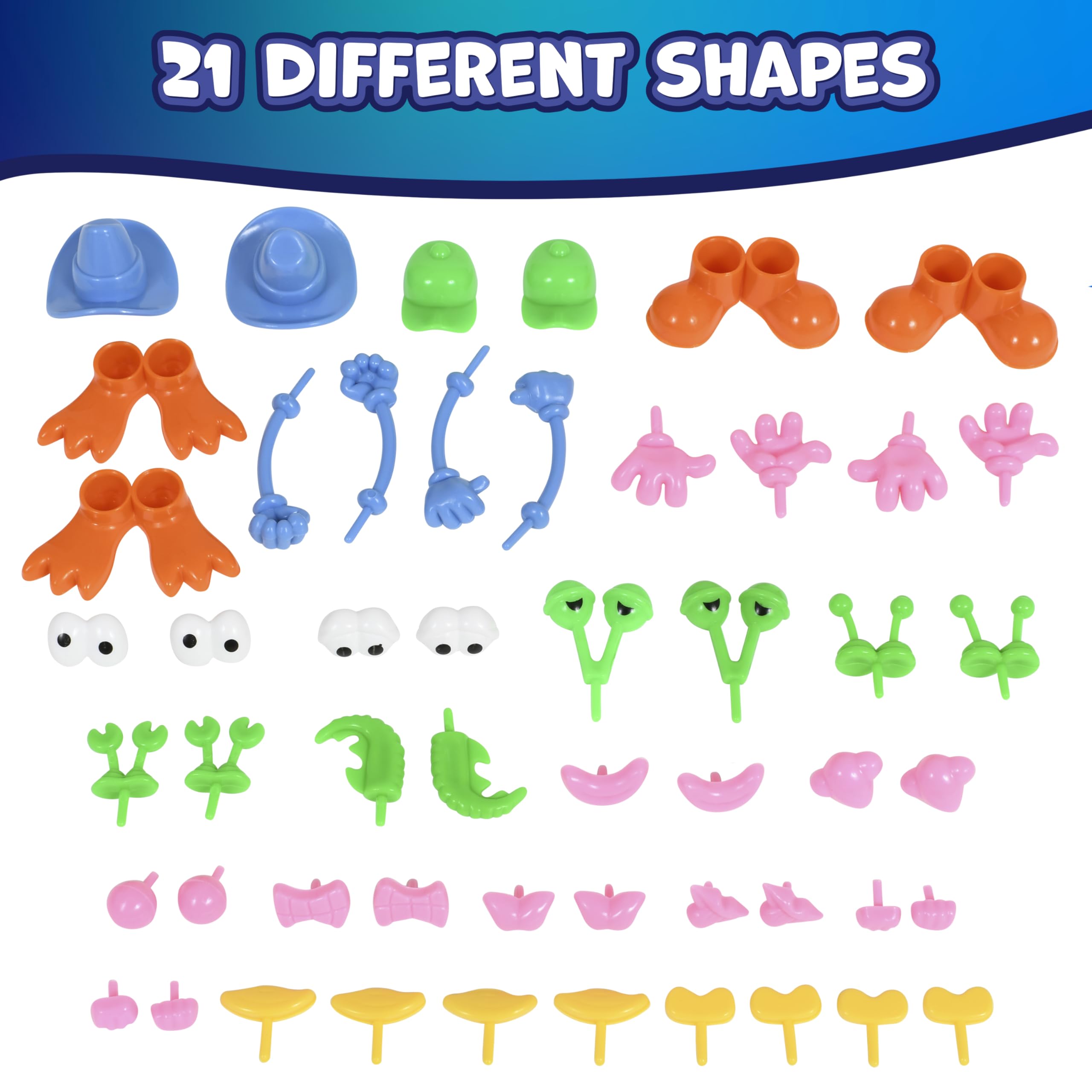 Ready 2 Learn dough feet set supports action-ready figures.