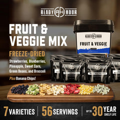 Close-up of freeze-dried fruits from Ready Hour showing light texture and flavor.