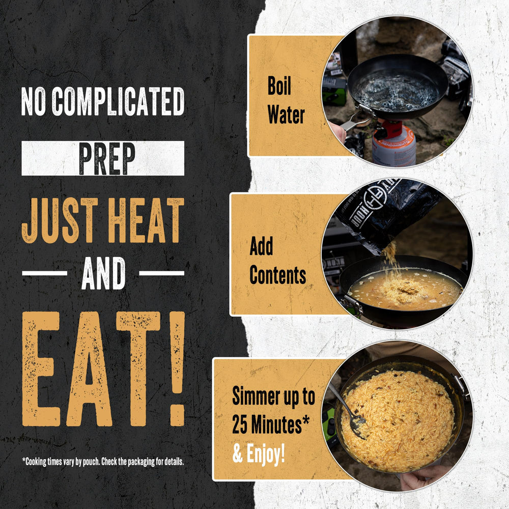Ready Hour no refrigeration needed, ideal for camping and hiking.
