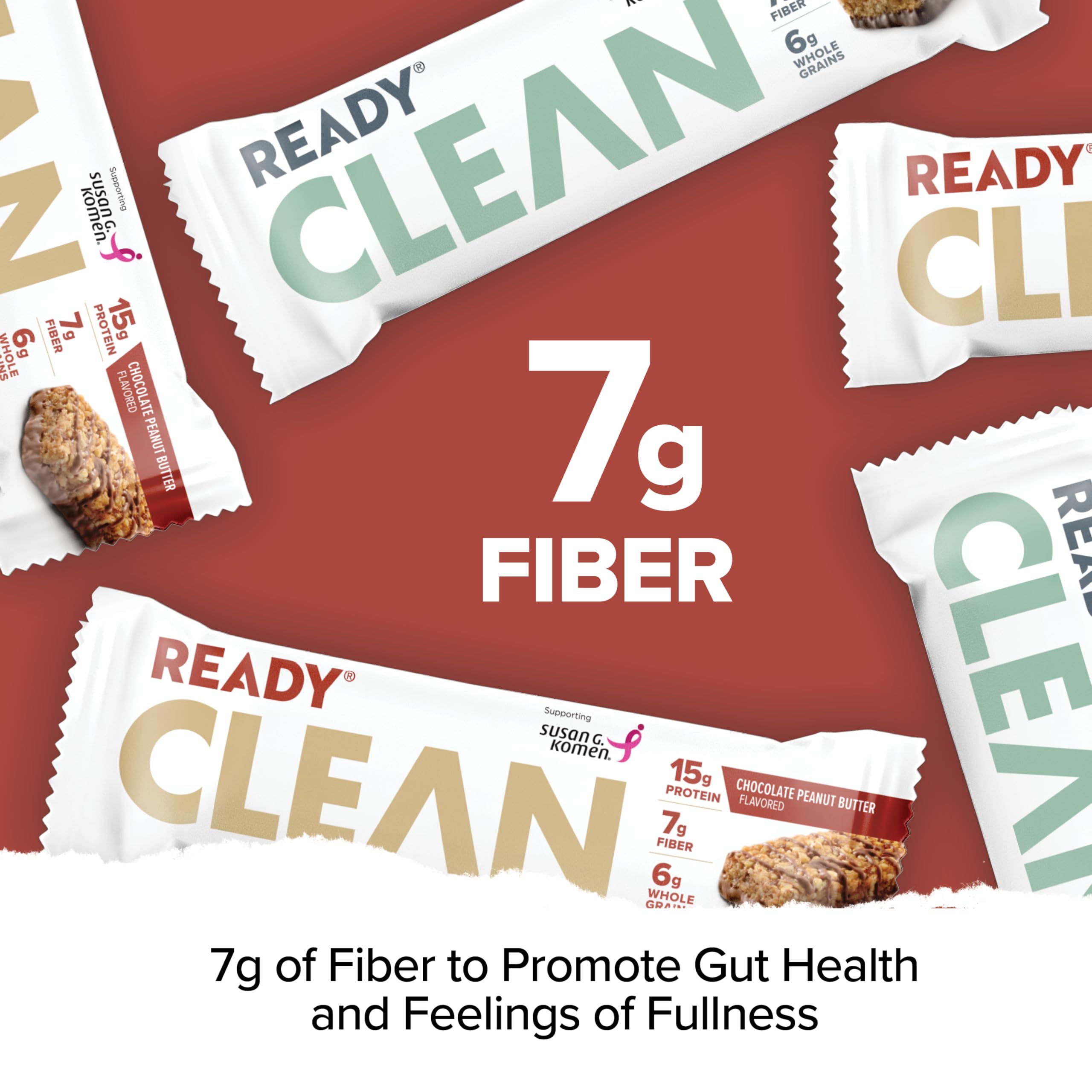 Ready Protein Bars flaxseeds and omega-3s suggesting lasting energy.