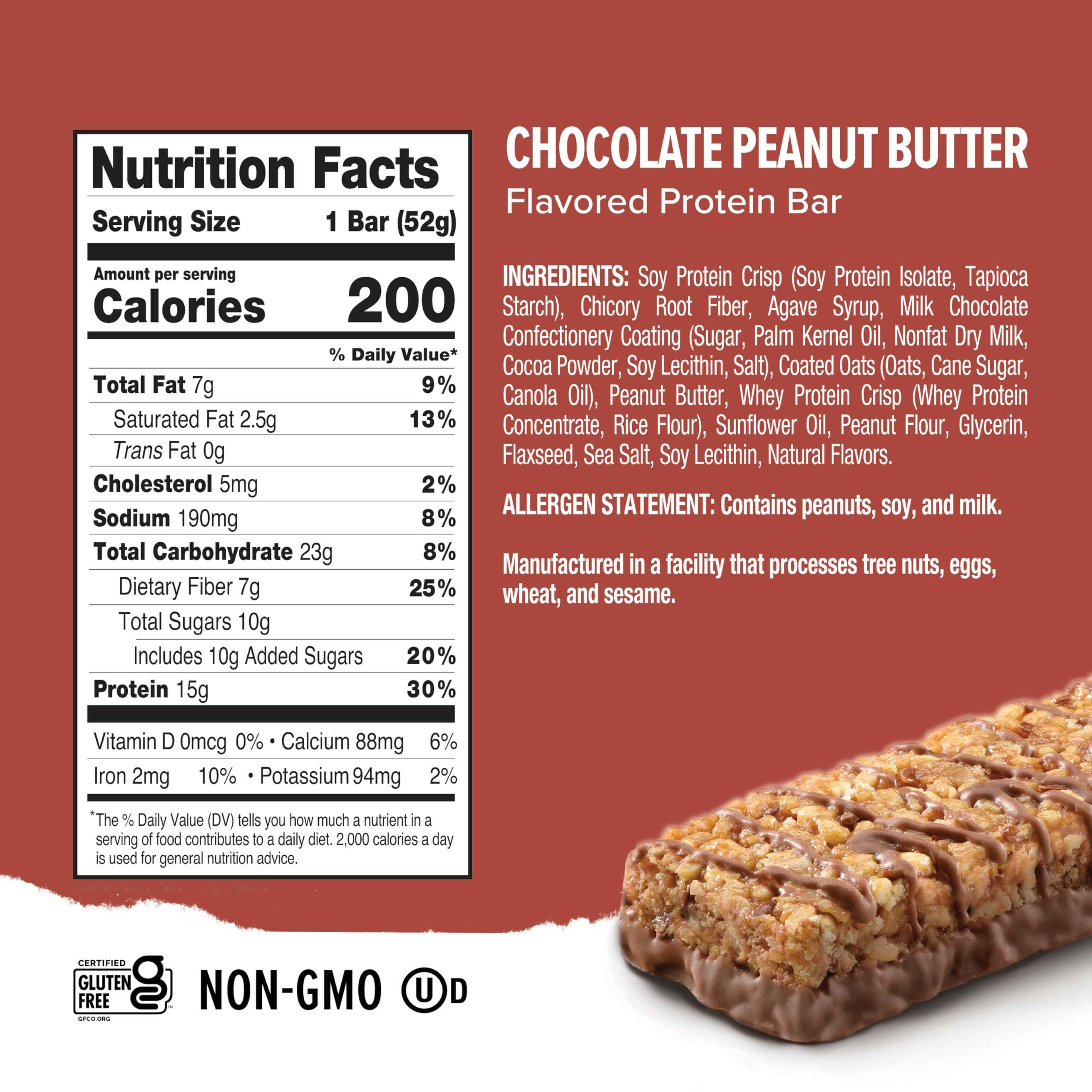 Ready Protein Bars gluten-free badge signaling clean nutrition.