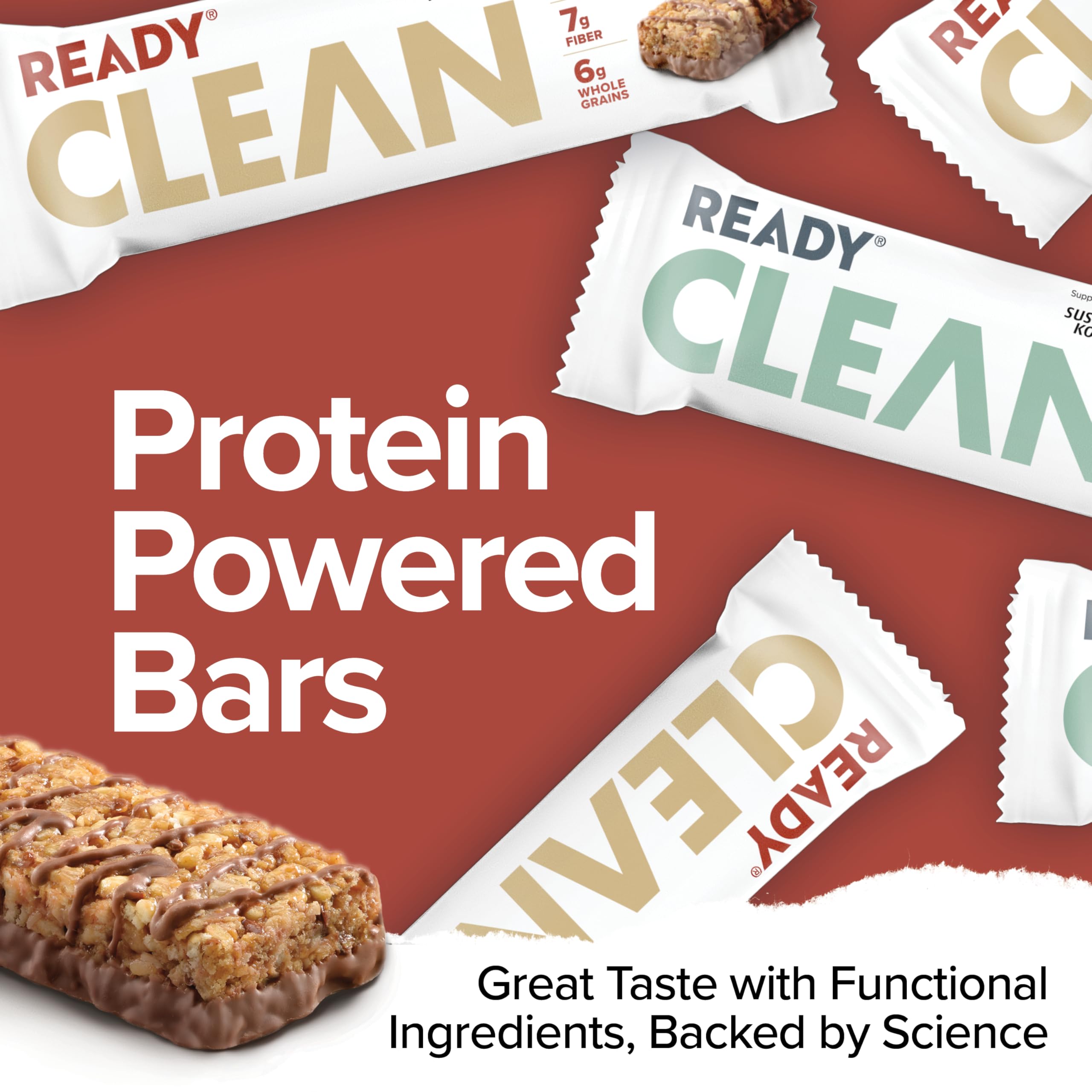 Ready Protein Bars no artificial ingredients highlighting a clean snack.