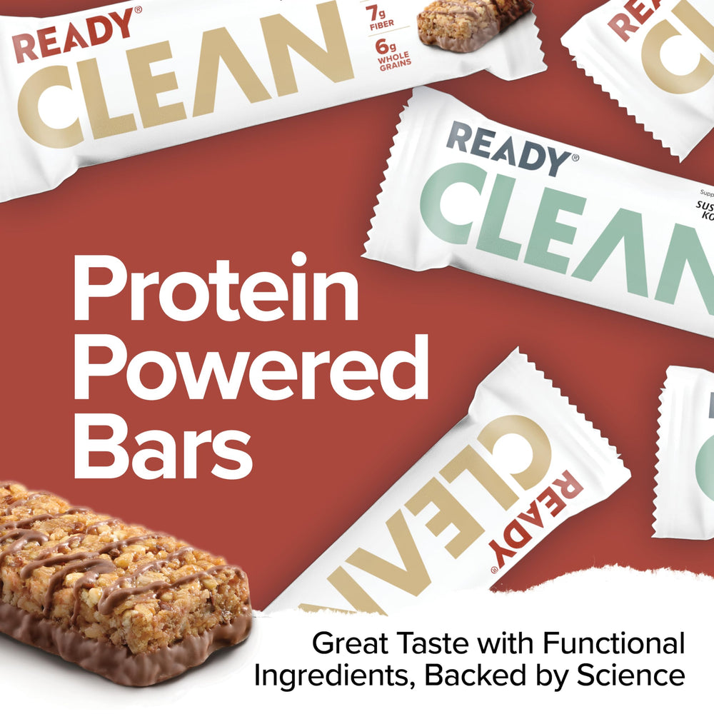 Ready Protein Bars no artificial ingredients highlighting a clean snack.