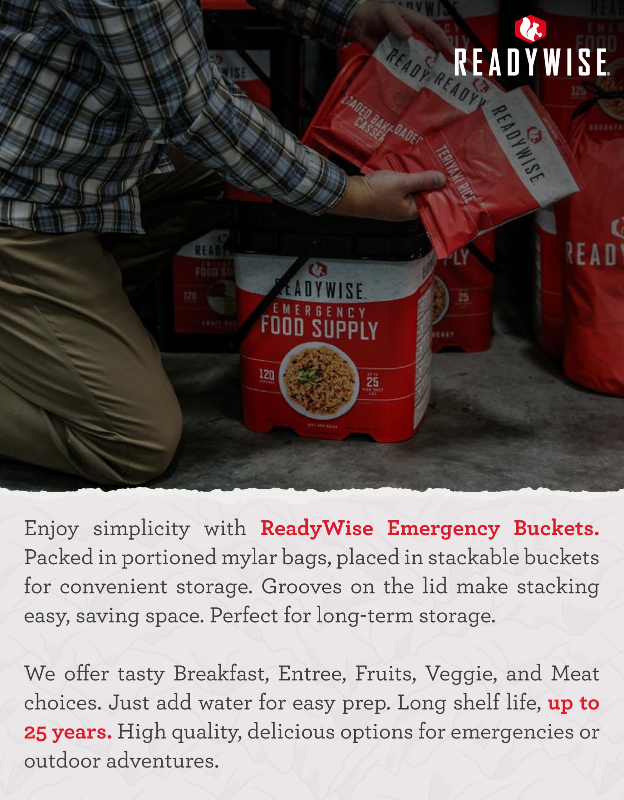 ReadyWise camping and emergency meals support quick, nourishing bites on trips.