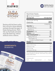 ReadyWise blueberries as a dessert ingredient, offering natural sweetness.
